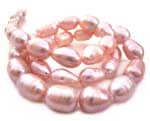 Freshwater PEARL Beads Graduated Egg 7x8mm Rose 
