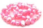 Freshwater PEARL Beads Potato Nugget 6mm Pink 