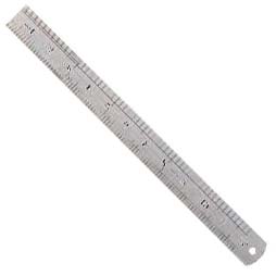 EuroTool - Steel Ruler 12 inch - Inches & Millimetres