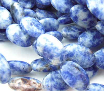 Blue Spot Agate ~ Oval Gemstone  ~ 8x12mm per strand