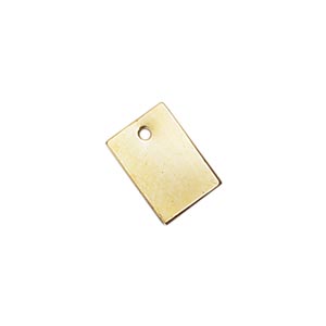 Gold Filled Rectangle Tag 8.7x6mm 24g Stamping Blank Charm x1