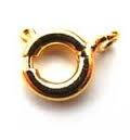 Spring Ring Bolt Clasps - 7mm Gold Colour x10 pieces