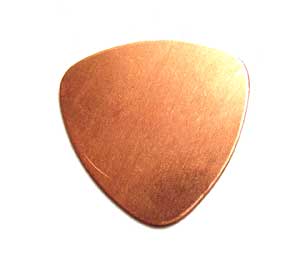 Copper Metal Stamping Blank, Small Guitar Pick 22x21.7mm 24ga x1