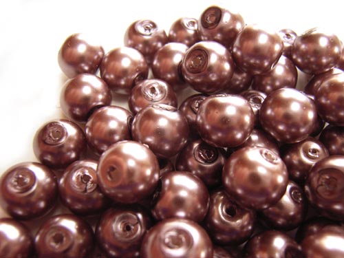 Faux Pearls 8mm Glass Beads 70 grams (choose colour)