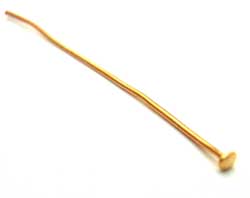 Gold Plated HEADPINS 1.25 inch 30mm x100