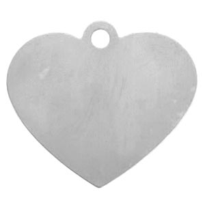 Aluminium Soft Strike Large Heart 20g Stamping Blank 2" 48x42mm Pendant