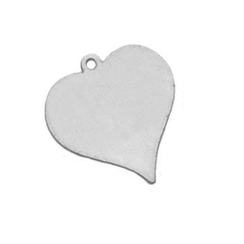 Aluminium Soft Strike Heart Drop 19.5x21.1mm 20g Metal Stamping Blank x1