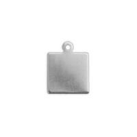Aluminium Premium Soft Strike 9.6mm Square Jewellery Tag 16ga Metal Stamping Blank x5