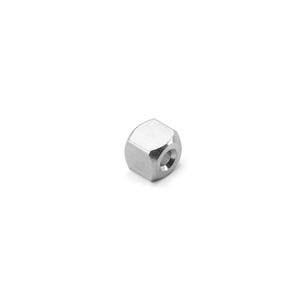 Aluminium Cube Bead 6.5mm (1/4 inch) Stamping Blank x1