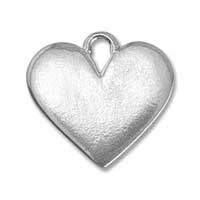 Pewter Soft Strike Heart 19x17.8mm 16g Stamping Blank x1