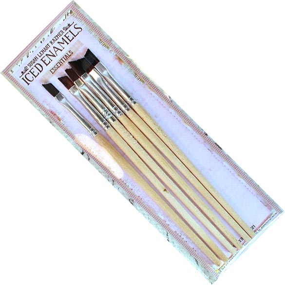 ICED Enamels® Angled Brushes x6-pack