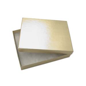 Jewellery Gift Boxes Gold Foil 6x5x1in, 157x130x30mm