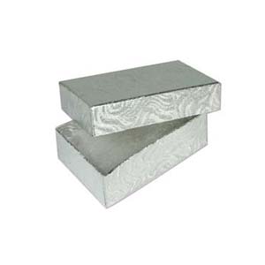 Jewellery Gift Boxes - Silver Foil 2.5x1.5x7/8" - 65x40x24mm
