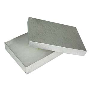 Jewellery Gift Boxes, Silver Foil 5.25x3.75x7/8in, 135x97x23mm