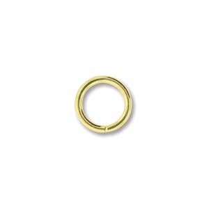 Gold Plated Jump Rings, 7mm (5mm id) 18ga, Beadsmith, approx 72pc