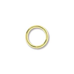 Gold Plated Jump Rings, 8mm (6mm id) 18ga, Beadsmith, approx 144pc
