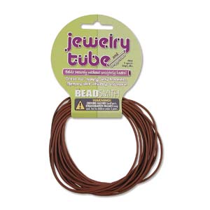 Beadsmith Jewellery Tube Rubber Tubing - 2mm - 5 yards / 4.6m - Brown x1
