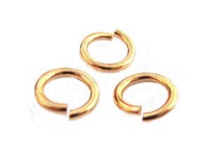 Gold Tone Jump Rings ~ 6.5mm 18g x 9gms approx 75