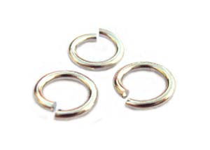 Silver Tone Jump Rings ~ 6.5mm 18g x 9gms approx 75