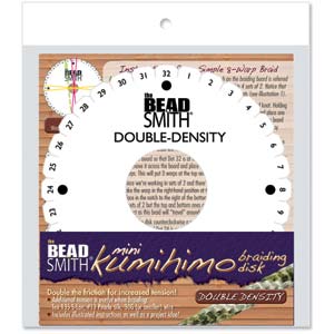 Beadsmith Kumihimo Double Density 4.25 inch Round Braiding Disk Disc (with instruction)
