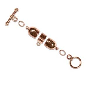 Kumihimo Findings Set 8mm Copper Plated Bullet