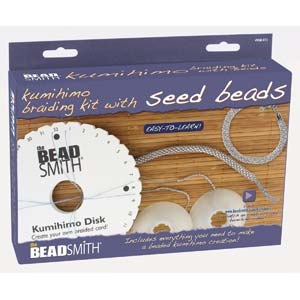 Beadsmith, Round Plate with Seed Beads Kumihimo Braiding Kit, Starter Pack
