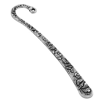 Bookmark for Beading - Flowers 80mm Silver Tone