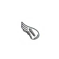 Stamping Tool Design - Angel Wing Left 6mm Pattern Punch Steel Stamp