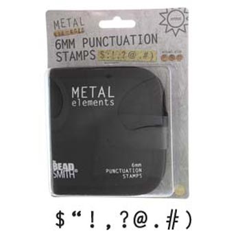 6mm 1/4 Punctuation Metal Stamping Set - Beadsmith Metal Elements