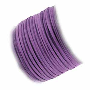 Faux Micro Suede Flat Cord 3mm - Purple per metre
