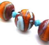 SOLD - Artisan Glass Lampwork Beads ~ Outback Song Set