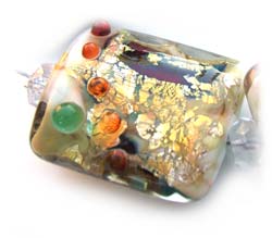 SOLD - Artisan Glass Lampwork Beads ~ Turkish Bizarre ~ Encased Sleek Pillows Set