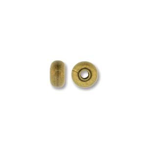 Base Metal Beads - 4.5x2.5mm Donut Spacer Antique Brass x144 approx