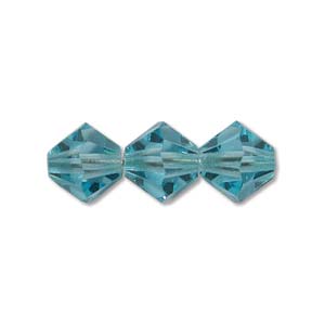 Preciosa Crystal Beads 4mm Bicone - Aqua Bohemica