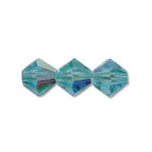 Preciosa Crystal Beads 6mm Bicone - Aqua Bohemica AB