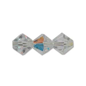 Preciosa Crystal Beads 4mm Bicone - Crystal AB