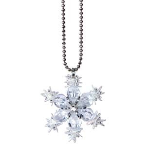 Miyuki Seed Beads - Mascot Fan KIT no. 53 - Christmas Snow Crystal Snowflake Beaded Charm