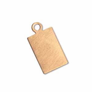DEADSTOCKED - Copper Rectangle Tag 19x12.7mm 24g Stamping Blank Pendant x1