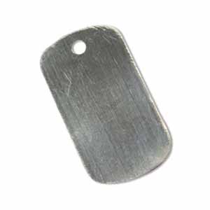 Sterling Silver Rectangle Dog Tag 35x18mm 24g Stamping Blank Pendant x1