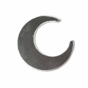 Sterling Silver Moon 1" 25mm 24g Stamping Blank x1
