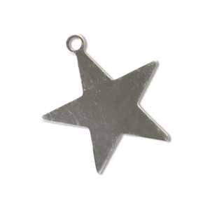 Sterling Silver Star 1" 25mm 20g Stamping Blank Pendant x1