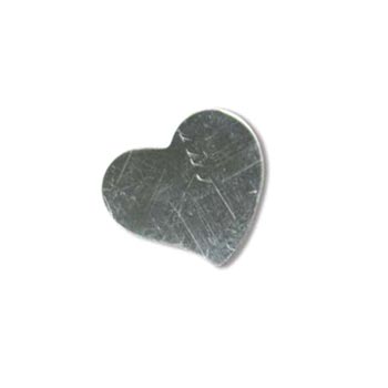 Sterling Silver Wavy Heart 15x13.4mm 24g Stamping Blank x1