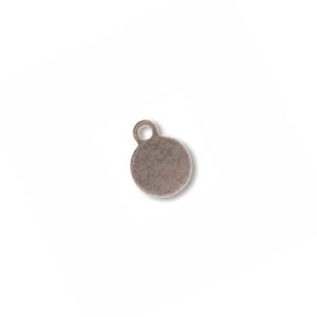 Sterling Silver Tiny Circle Tag 5.8mm 24g Stamping Blank Drop x1