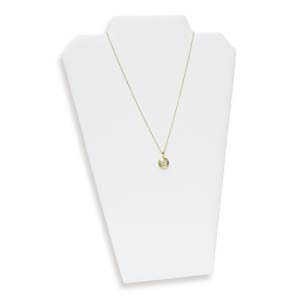Necklace Jewellery Display 12.5" - White Leatherette