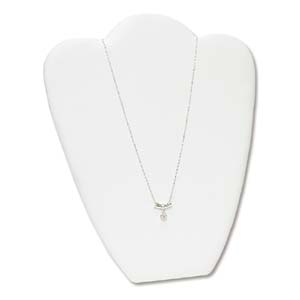 Necklace Jewellery Display 11" - Rounded White Leatherette