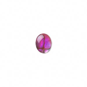 Cabochon - Paua Shell Pink 10x8mm Oval x1