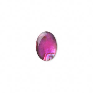 Cabochon - Paua Shell Pink 14x10mm Oval x1