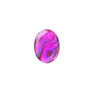 Cabochon - Paua Shell Pink 16x12mm Oval x1