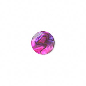 Cabochon - Paua Shell Pink 12mm Round x1