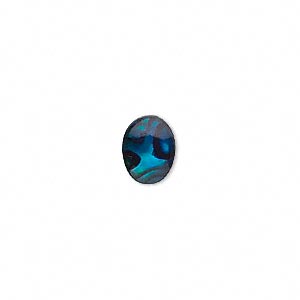 Cabochon - Paua Shell Blue 10x8mm Oval x1